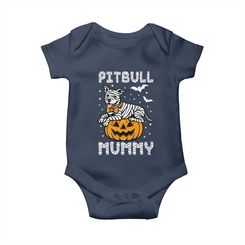 Halloween Dog Lover Baby Onesie Funny Pitbull Mummy - Wonder Print Shop