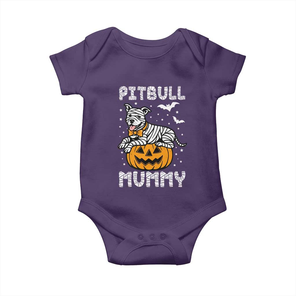 Halloween Dog Lover Baby Onesie Funny Pitbull Mummy - Wonder Print Shop