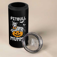 Halloween Dog Lover 4 in 1 Can Cooler Tumbler Funny Pitbull Mummy