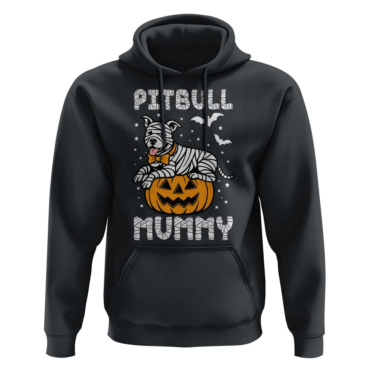 Halloween Dog Lover Hoodie Funny Pitbull Mummy - Wonder Print Shop