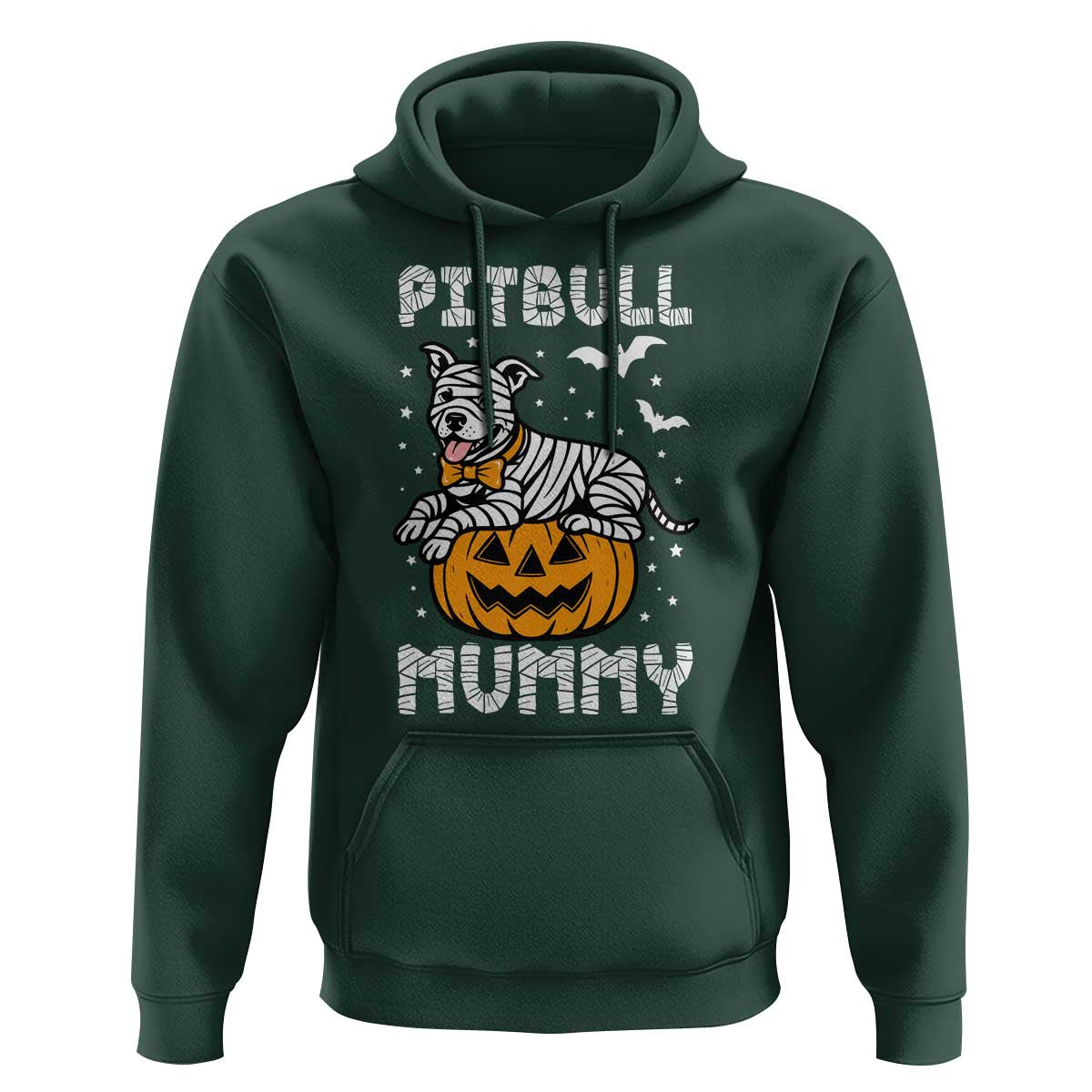 Halloween Dog Lover Hoodie Funny Pitbull Mummy - Wonder Print Shop
