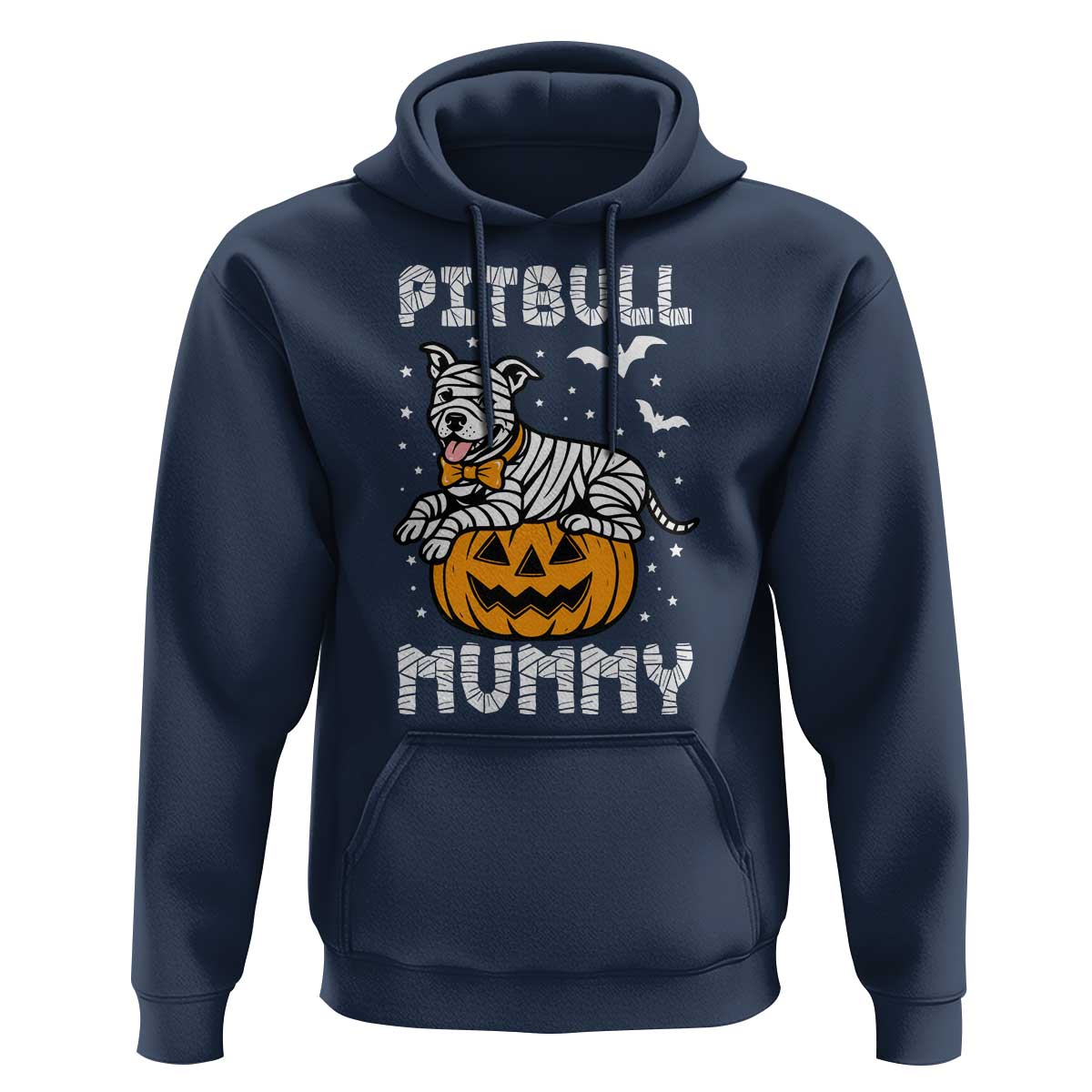 Halloween Dog Lover Hoodie Funny Pitbull Mummy - Wonder Print Shop