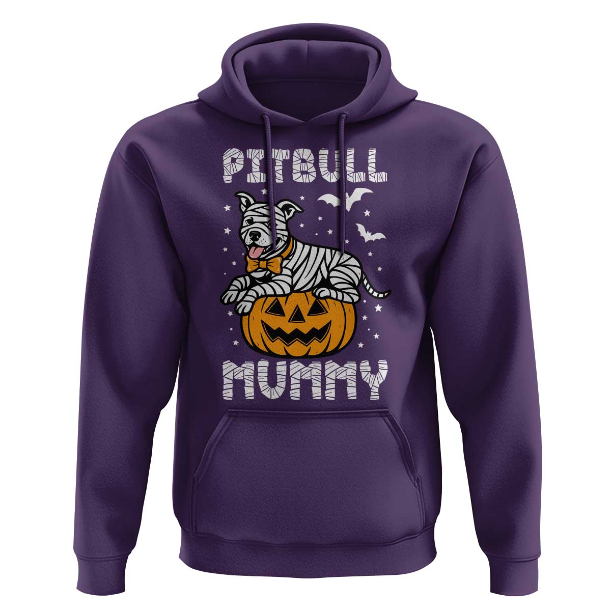 Halloween Dog Lover Hoodie Funny Pitbull Mummy - Wonder Print Shop
