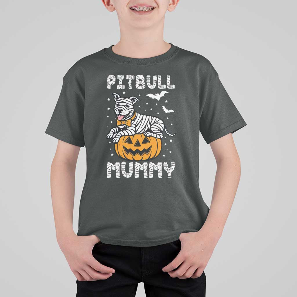 Halloween Dog Lover T Shirt For Kid Funny Pitbull Mummy - Wonder Print Shop