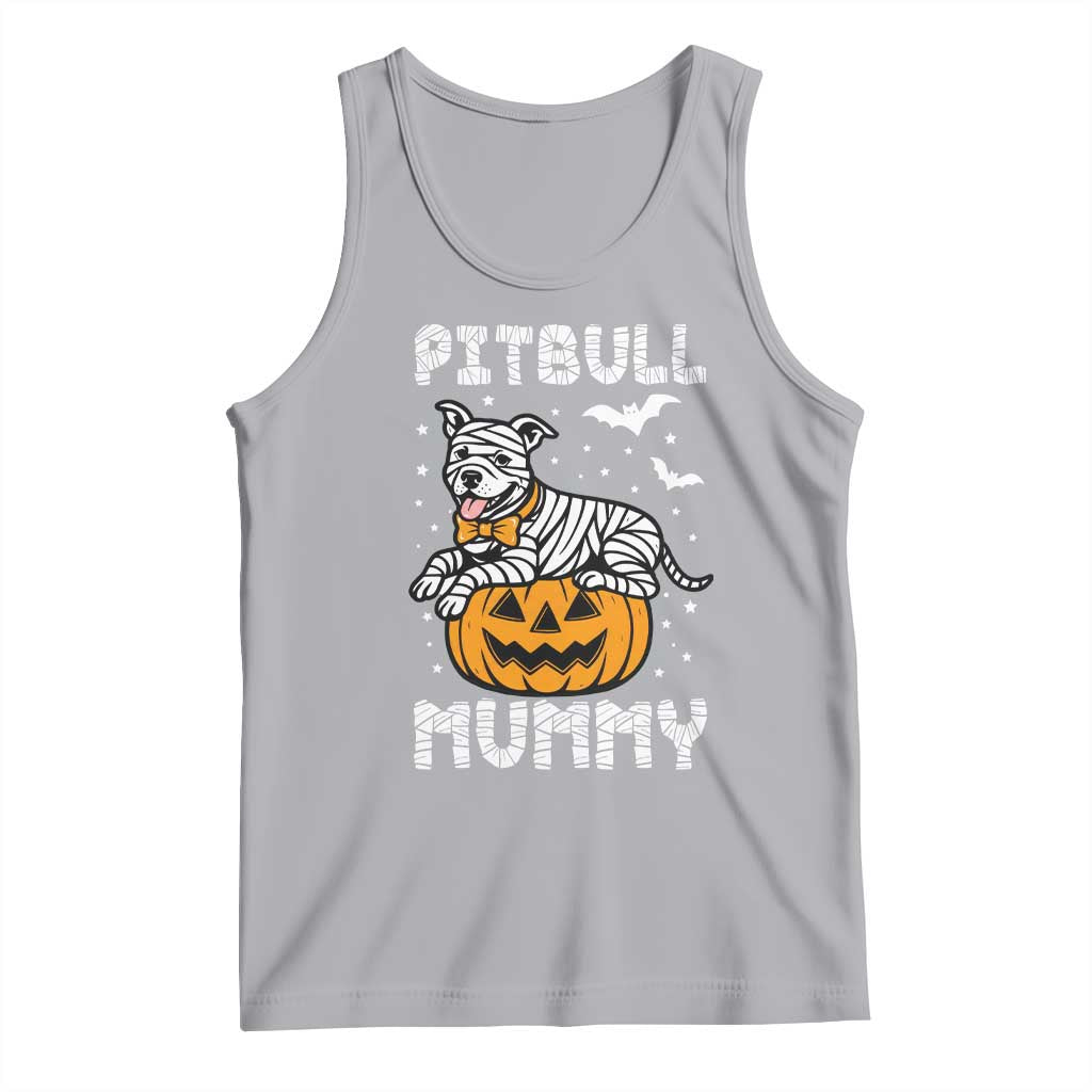 Halloween Dog Lover Tank Top Funny Pitbull Mummy - Wonder Print Shop