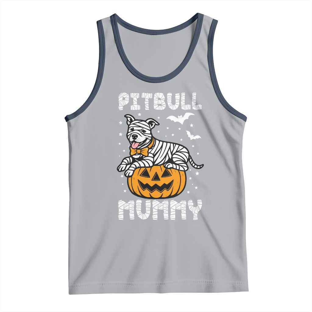 Halloween Dog Lover Tank Top Funny Pitbull Mummy - Wonder Print Shop