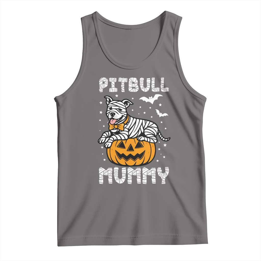 Halloween Dog Lover Tank Top Funny Pitbull Mummy - Wonder Print Shop