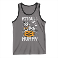 Halloween Dog Lover Tank Top Funny Pitbull Mummy - Wonder Print Shop