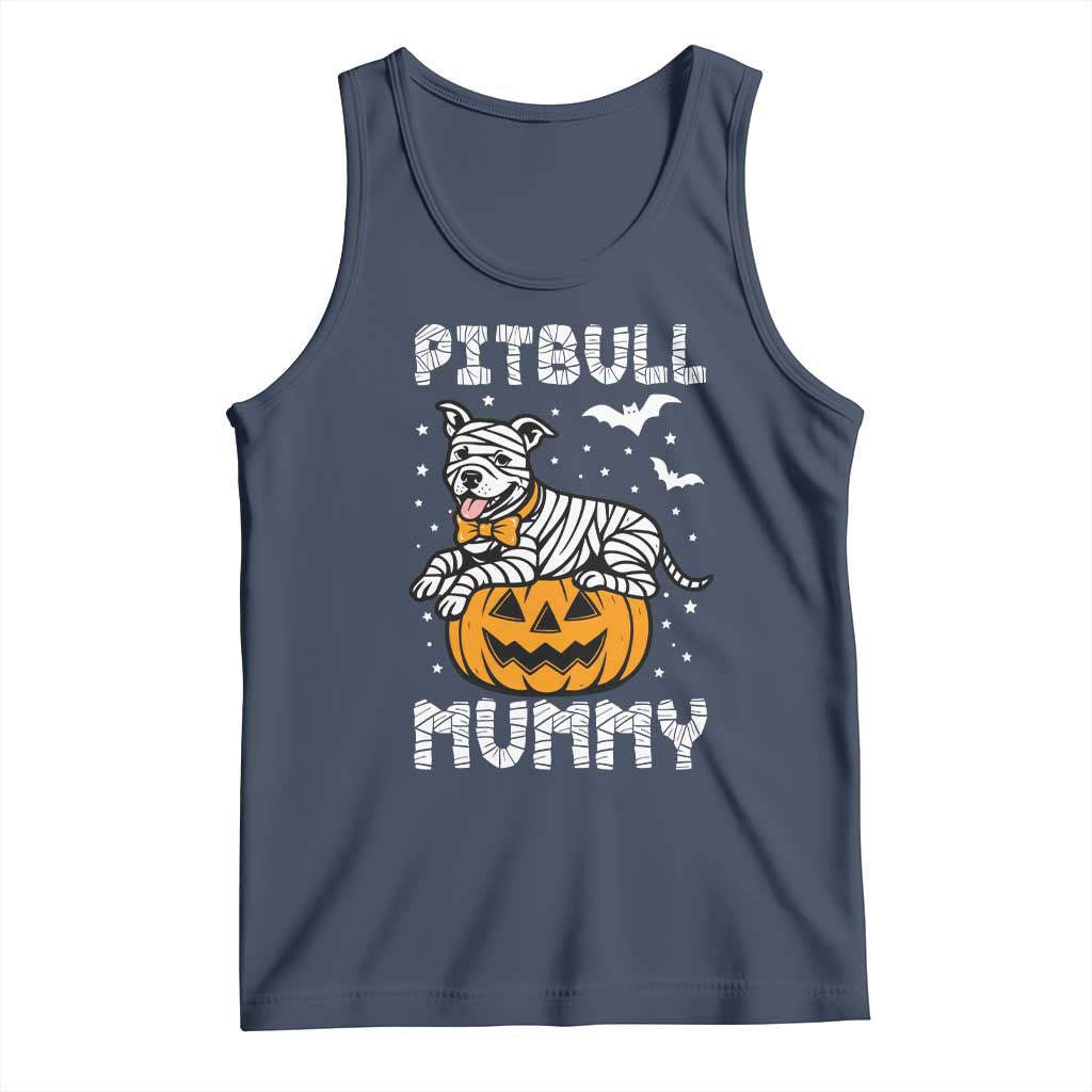 Halloween Dog Lover Tank Top Funny Pitbull Mummy - Wonder Print Shop