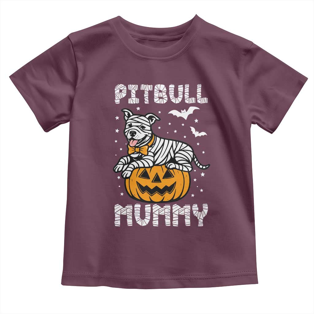 Halloween Dog Lover Toddler T Shirt Funny Pitbull Mummy - Wonder Print Shop