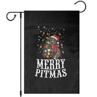 Christmas Pitbull Garden Flag Funny Merry Pitmas Tree Hug - Wonder Print Shop