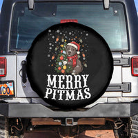 Christmas Pitbull Spare Tire Cover Funny Merry Pitmas Tree Hug - Wonder Print Shop