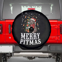 Christmas Pitbull Spare Tire Cover Funny Merry Pitmas Tree Hug - Wonder Print Shop
