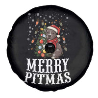 Christmas Pitbull Spare Tire Cover Funny Merry Pitmas Tree Hug - Wonder Print Shop