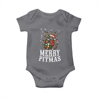 Christmas Pitbull Baby Onesie Funny Merry Pitmas Tree Hug - Wonder Print Shop