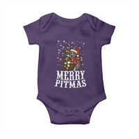 Christmas Pitbull Baby Onesie Funny Merry Pitmas Tree Hug - Wonder Print Shop