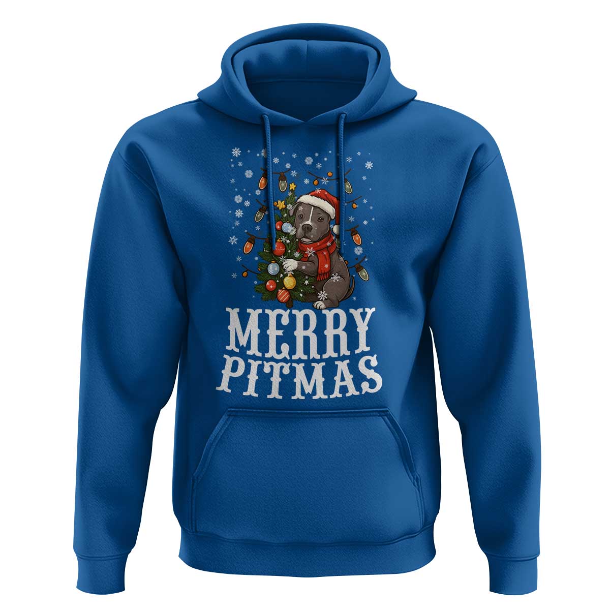 Christmas Pitbull Hoodie Funny Merry Pitmas Tree Hug - Wonder Print Shop