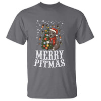 Christmas Pitbull T Shirt Funny Merry Pitmas Tree Hug - Wonder Print Shop