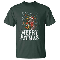 Christmas Pitbull T Shirt Funny Merry Pitmas Tree Hug - Wonder Print Shop