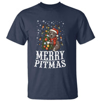 Christmas Pitbull T Shirt Funny Merry Pitmas Tree Hug - Wonder Print Shop
