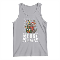 Christmas Pitbull Tank Top Funny Merry Pitmas Tree Hug - Wonder Print Shop