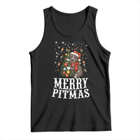 Christmas Pitbull Tank Top Funny Merry Pitmas Tree Hug - Wonder Print Shop