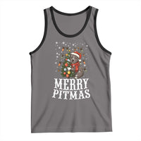 Christmas Pitbull Tank Top Funny Merry Pitmas Tree Hug - Wonder Print Shop
