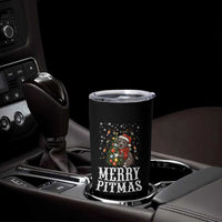 Christmas Pitbull Tumbler Cup Funny Merry Pitmas Tree Hug