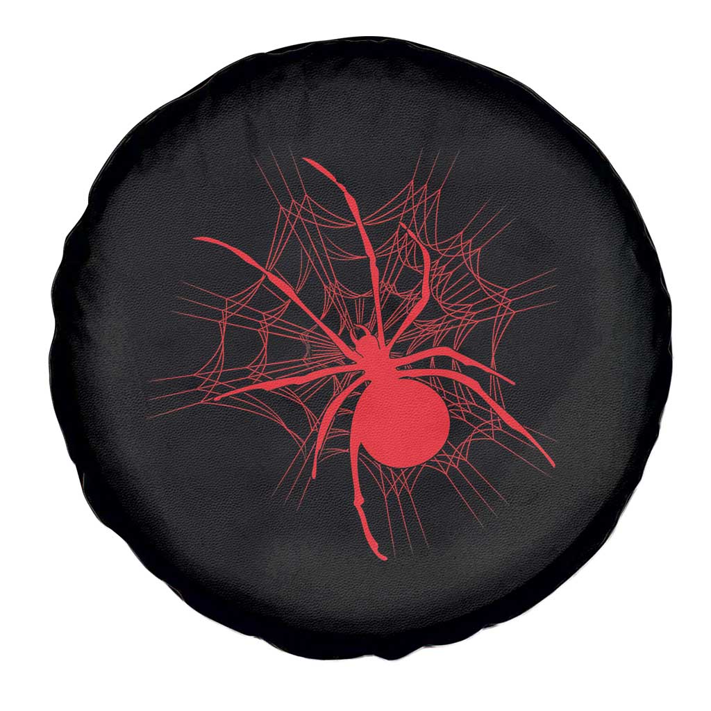 Red Black Widow Spider Spare Tire Cover Gothic Spider Web Vintage Horror Gift
