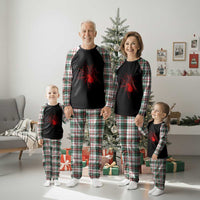 Red Black Widow Spider Plaid Pajama Set Gothic Spider Web Vintage Horror Gift