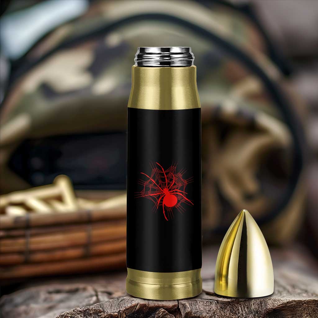 Red Black Widow Spider Bullet Tumbler Gothic Spider Web Vintage Horror Gift