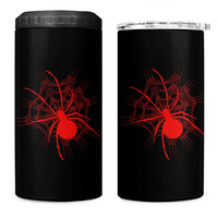 Red Black Widow Spider 4 in 1 Can Cooler Tumbler Gothic Spider Web Vintage Horror Gift