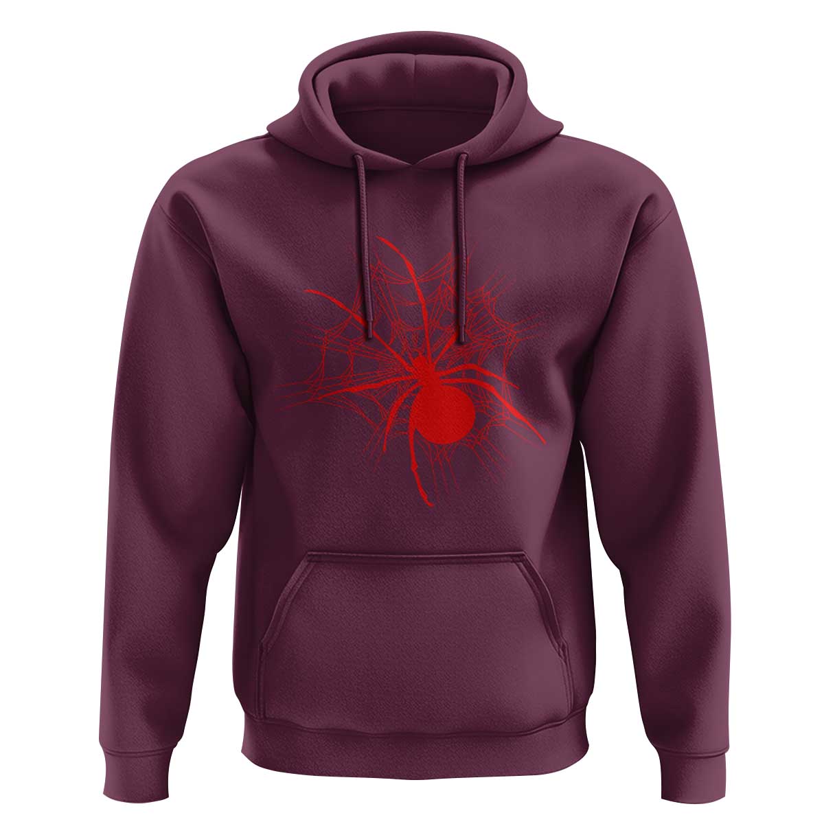 Red Black Widow Spider Hoodie Gothic Spider Web Vintage Horror Gift