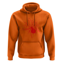 Red Black Widow Spider Hoodie Gothic Spider Web Vintage Horror Gift