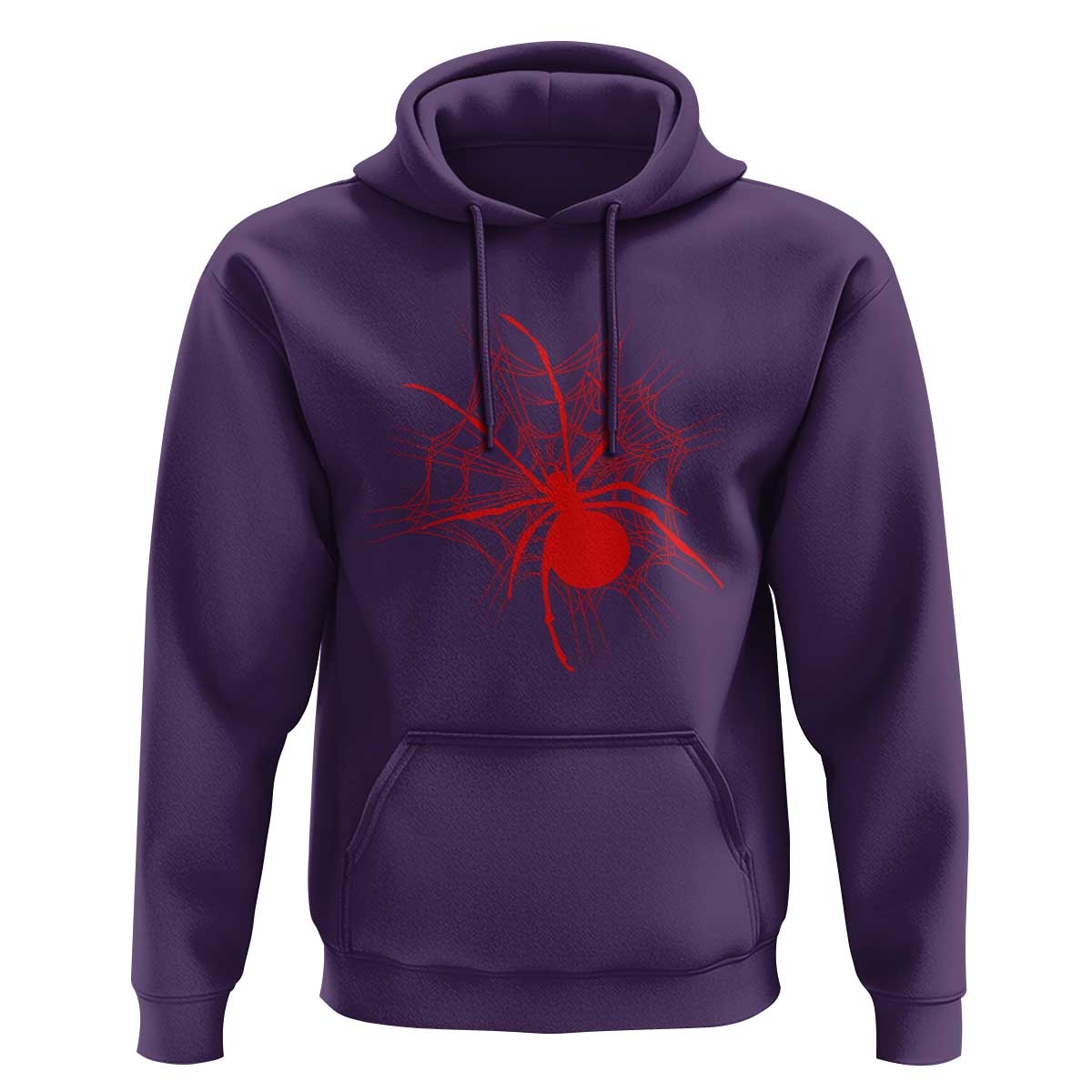 Red Black Widow Spider Hoodie Gothic Spider Web Vintage Horror Gift