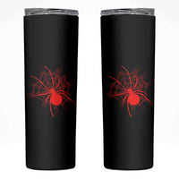 Red Black Widow Spider Skinny Tumbler Gothic Spider Web Vintage Horror Gift