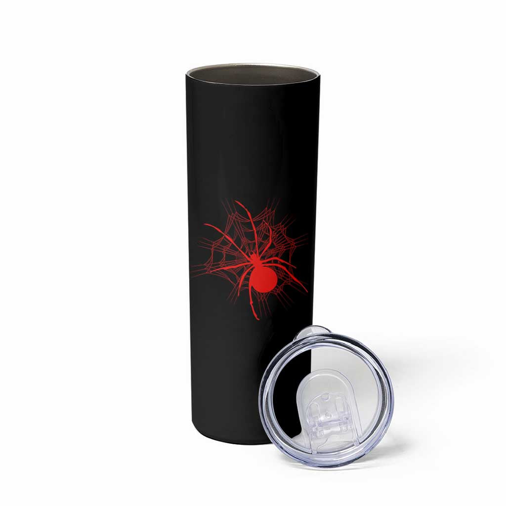 Red Black Widow Spider Skinny Tumbler Gothic Spider Web Vintage Horror Gift