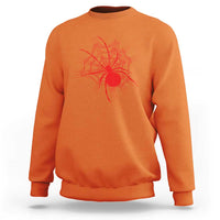 Red Black Widow Spider Sweatshirt Gothic Spider Web Vintage Horror Gift