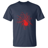 Red Black Widow Spider T Shirt Gothic Spider Web Vintage Horror Gift