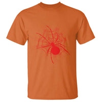 Red Black Widow Spider T Shirt Gothic Spider Web Vintage Horror Gift