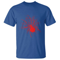 Red Black Widow Spider T Shirt Gothic Spider Web Vintage Horror Gift