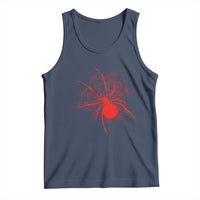 Red Black Widow Spider Tank Top Gothic Spider Web Vintage Horror Gift