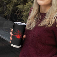 Red Black Widow Spider Tumbler Cup Gothic Spider Web Vintage Horror Gift