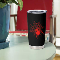 Red Black Widow Spider Tumbler Cup Gothic Spider Web Vintage Horror Gift