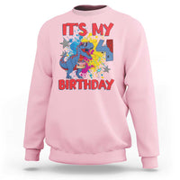Dino Spider Its My 4th Birthday Sweatshirt Dinosaur Gift For Boys