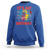 Dino Spider Its My 4th Birthday Sweatshirt Dinosaur Gift For Boys