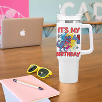 Dino Spider Its My 4th Birthday Tumbler With Handle Dinosaur Gift For Boys