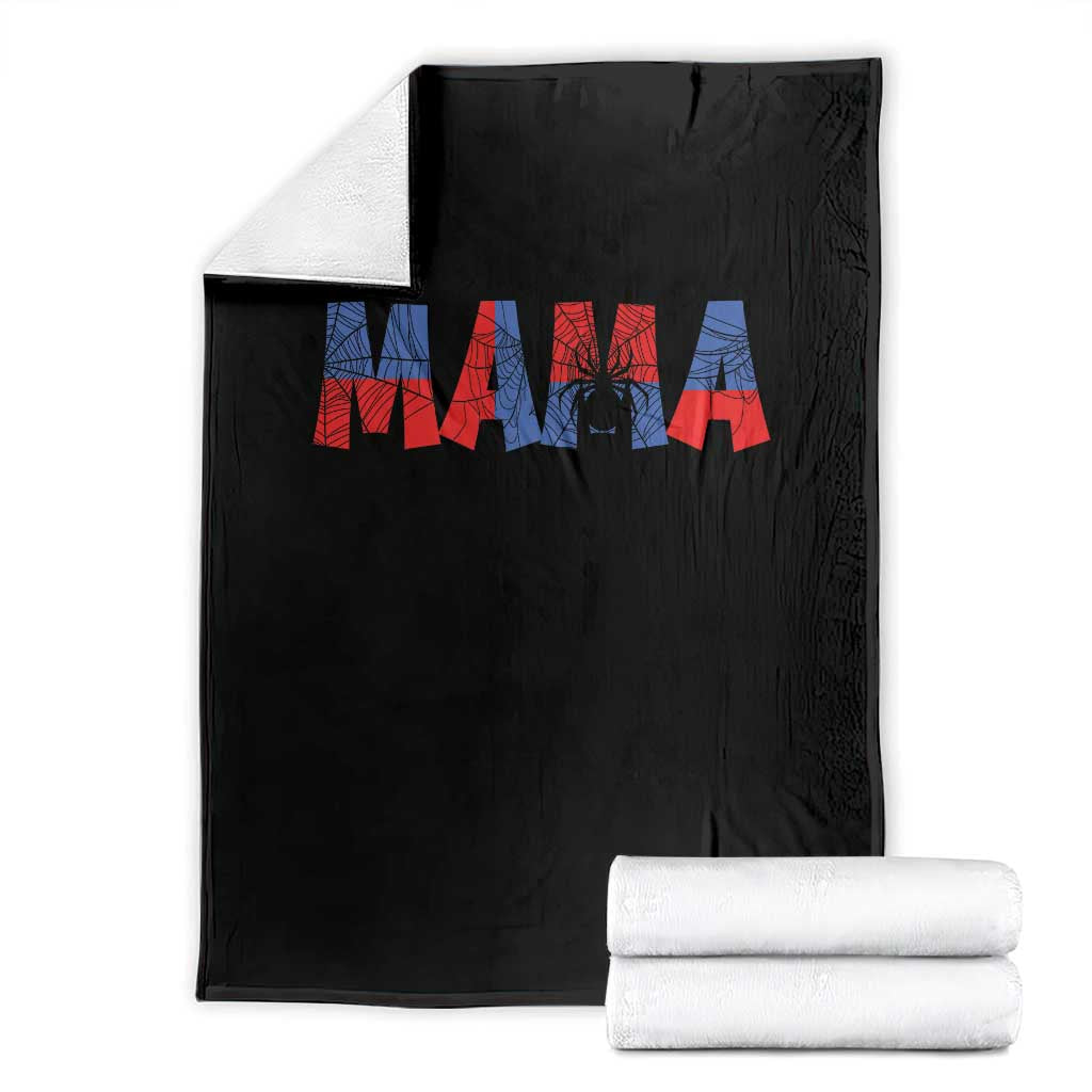 Spooky Mama Spider Web Throw Blanket Cute Halloween Mom Gift