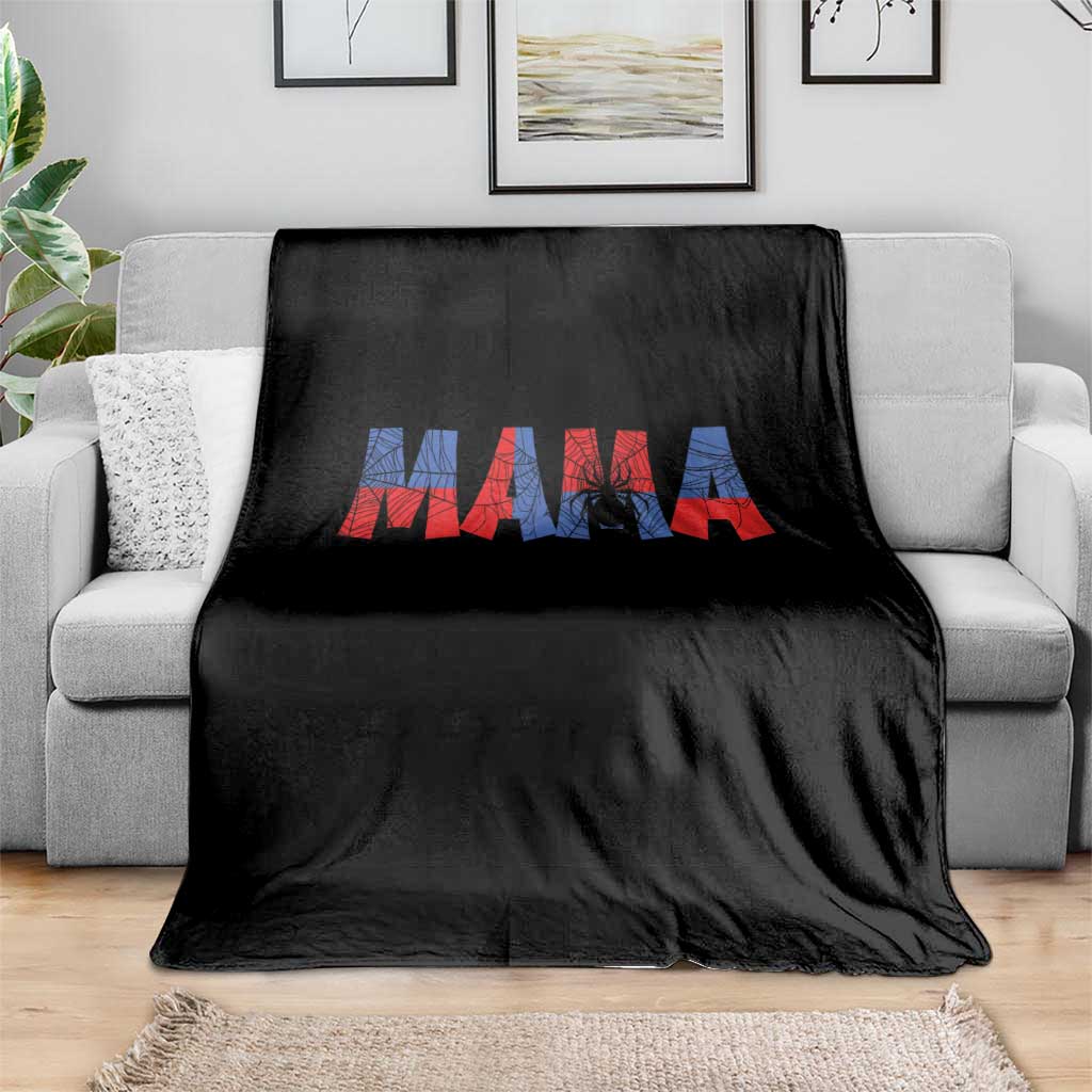 Spooky Mama Spider Web Throw Blanket Cute Halloween Mom Gift