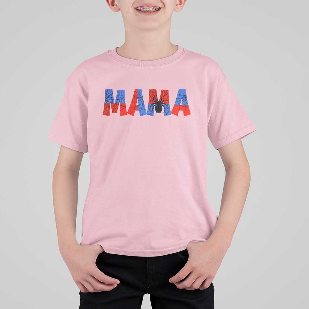 Spooky Mama Spider Web T Shirt For Kid Cute Halloween Mom Gift